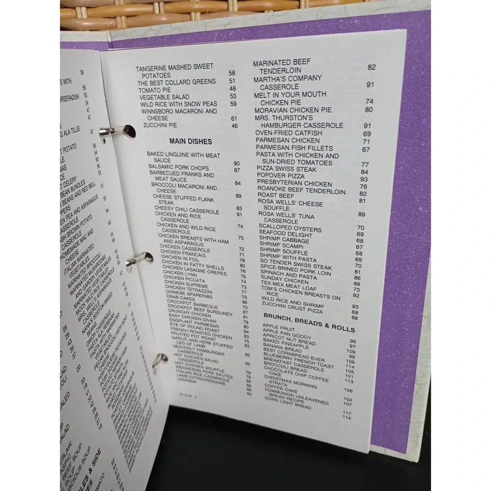 First Presbyterian Church Cookbook Winston- Salem, NC Binder Vintage 2003 3 Ring